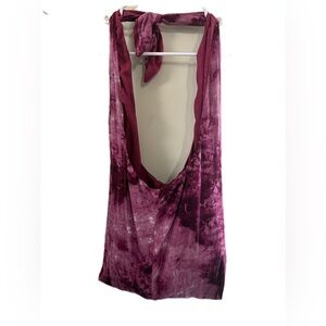 Elegant Purple Tie-Dye Crossbody Bag